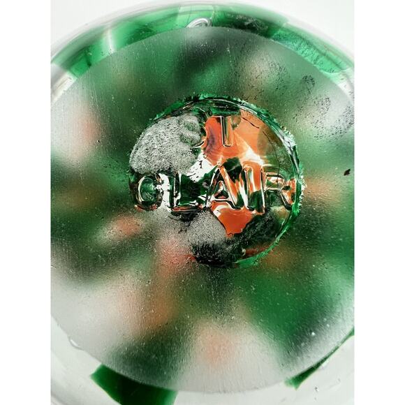 Vintage St. Clair Art Glass Trinket Dish Ashtray w Orange Trumpet Flowers - Picture 9 of 9